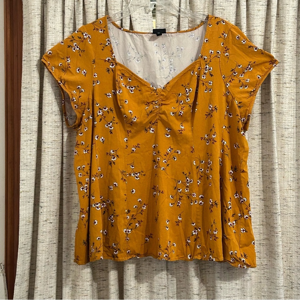 Torrid Floral Challis Fit & Flare Top - 4X